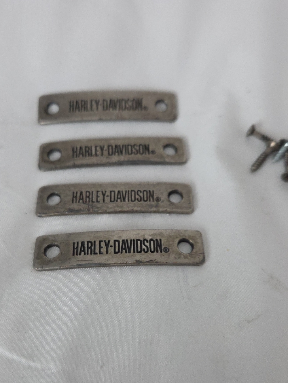 Harley-Davidson Silver-tone Metal Logo Plates